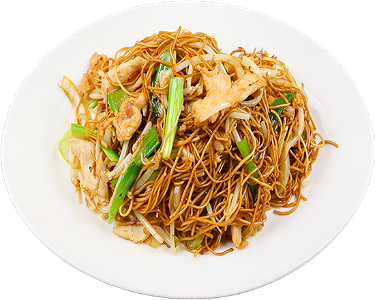 Chinese egg noodles with chicken